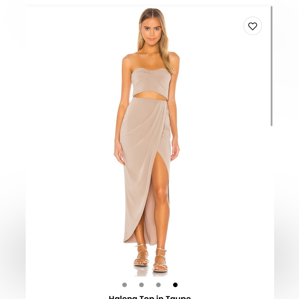 NBD High Low Skirt in Taupe & Halena Top